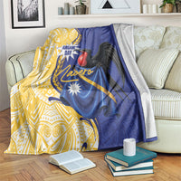 Nauru Angam Day Blanket Naoero Frigatebird With Flag Proud