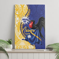 Nauru Angam Day Canvas Wall Art Naoero Frigatebird With Flag Proud