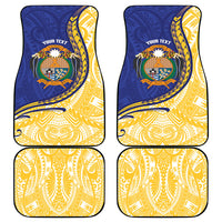 Personalised Nauru Angam Day Car Mats Naoero Frigatebird With Flag Proud