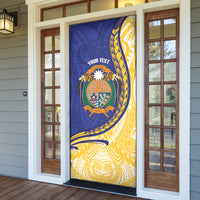 Personalised Nauru Angam Day Door Cover Naoero Frigatebird With Flag Proud