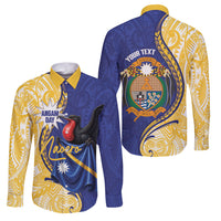 Personalised Nauru Angam Day Family Matching Mermaid Dress and Hawaiian Shirt Naoero Frigatebird With Flag Proud