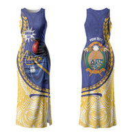 Personalised Nauru Angam Day Family Matching Tank Maxi Dress and Hawaiian Shirt Naoero Frigatebird With Flag Proud