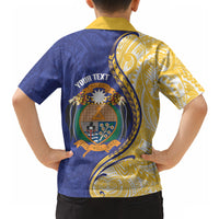 Personalised Nauru Angam Day Hawaiian Shirt Naoero Frigatebird With Flag Proud