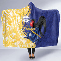 Nauru Angam Day Hooded Blanket Naoero Frigatebird With Flag Proud