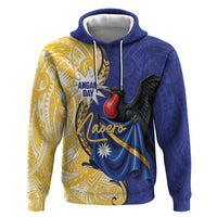 Personalised Nauru Angam Day Hoodie Naoero Frigatebird With Flag Proud