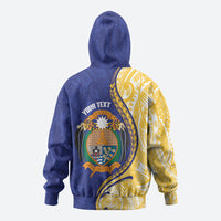 Personalised Nauru Angam Day Hoodie Naoero Frigatebird With Flag Proud