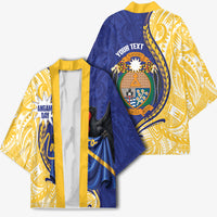 Personalised Nauru Angam Day Kimono Naoero Frigatebird With Flag Proud