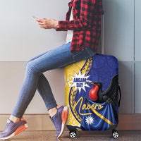 Nauru Angam Day Luggage Cover Naoero Frigatebird With Flag Proud
