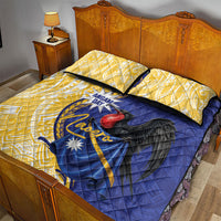 Nauru Angam Day Quilt Bed Set Naoero Frigatebird With Flag Proud