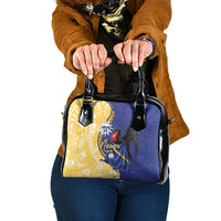 Nauru Angam Day Shoulder Handbag Naoero Frigatebird With Flag Proud