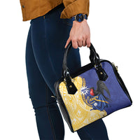 Nauru Angam Day Shoulder Handbag Naoero Frigatebird With Flag Proud
