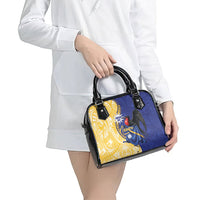 Nauru Angam Day Shoulder Handbag Naoero Frigatebird With Flag Proud