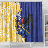 Nauru Angam Day Shower Curtain Naoero Frigatebird With Flag Proud