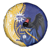 Nauru Angam Day Spare Tire Cover Naoero Frigatebird With Flag Proud