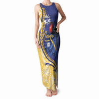 Personalised Nauru Angam Day Tank Maxi Dress Naoero Frigatebird With Flag Proud