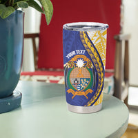Personalised Nauru Angam Day Tumbler Cup Naoero Frigatebird With Flag Proud