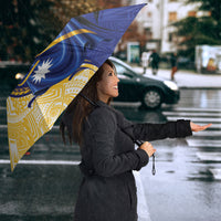Nauru Angam Day Umbrella Naoero Frigatebird With Flag Proud