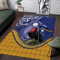Magnificent Frigatebird Nauru Area Rug Pandanus Weaving Polynesian Pattern