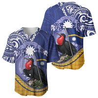 Magnificent Frigatebird Nauru Baseball Jersey Pandanus Weaving Polynesian Pattern