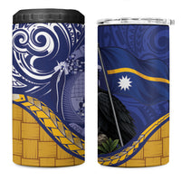 Magnificent Frigatebird Nauru 4 in 1 Can Cooler Tumbler Pandanus Weaving Polynesian Pattern