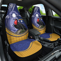 Magnificent Frigatebird Nauru Car Seat Cover Pandanus Weaving Polynesian Pattern