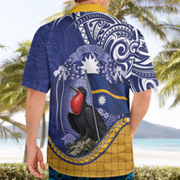 Magnificent Frigatebird Nauru Hawaiian Shirt Pandanus Weaving Polynesian Pattern
