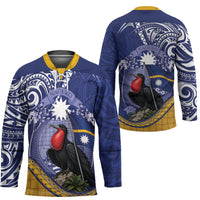 Magnificent Frigatebird Nauru Hockey Jersey Pandanus Weaving Polynesian Pattern