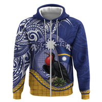 Magnificent Frigatebird Nauru Hoodie Pandanus Weaving Polynesian Pattern