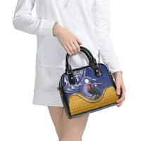 Magnificent Frigatebird Nauru Shoulder Handbag Pandanus Weaving Polynesian Pattern