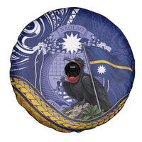 Magnificent Frigatebird Nauru Spare Tire Cover Pandanus Weaving Polynesian Pattern