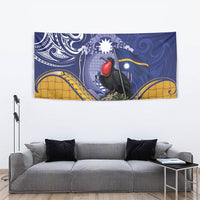 Magnificent Frigatebird Nauru Tapestry Pandanus Weaving Polynesian Pattern