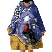 Magnificent Frigatebird Nauru Wearable Blanket Hoodie Pandanus Weaving Polynesian Pattern