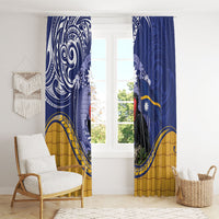 Magnificent Frigatebird Nauru Window Curtain Pandanus Weaving Polynesian Pattern