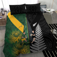 New Zealand and South Africa Rugby Bedding Set Ultimate Rivalry All Black Springboks
