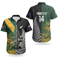 New Zealand and South Africa Rugby Custom Couples Matching Off Shoulder Maxi Dress and Hawaiian Shirt Ultimate Rivalry All Black Springboks