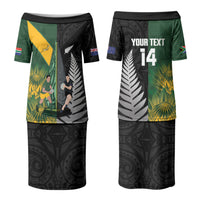 New Zealand and South Africa Rugby Custom Couples Matching Puletasi and Long Sleeve Button Shirt Ultimate Rivalry All Black Springboks