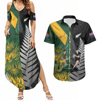 New Zealand and South Africa Rugby Custom Couples Matching Summer Maxi Dress and Hawaiian Shirt Ultimate Rivalry All Black Springboks