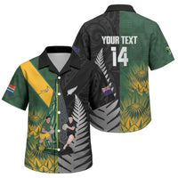 New Zealand and South Africa Rugby Custom Family Matching Summer Maxi Dress and Hawaiian Shirt Ultimate Rivalry All Black Springboks