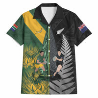 New Zealand and South Africa Rugby Custom Hawaiian Shirt Ultimate Rivalry All Black Springboks