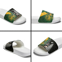 New Zealand and South Africa Rugby Slide Sandals Ultimate Rivalry All Black Springboks