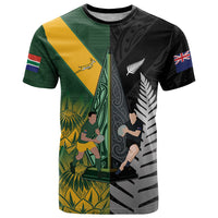 New Zealand and South Africa Rugby Custom T Shirt Ultimate Rivalry All Black Springboks