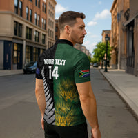 New Zealand and South Africa Rugby Custom Zipper Polo Shirt Ultimate Rivalry All Black Springboks