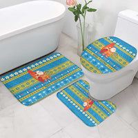 Tuvalu Christmas Bathroom Set Cute Santa Manuia te Kilisimasi - Polynesian Pride