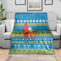 Tuvalu Christmas Blanket Cute Santa Manuia te Kilisimasi LT14 - Polynesian Pride
