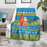 Tuvalu Christmas Blanket Cute Santa Manuia te Kilisimasi LT14 - Polynesian Pride