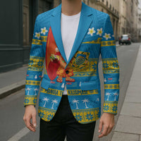 Tuvalu Christmas Blazer Cute Santa Manuia te Kilisimasi - Polynesian Pride