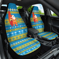 Tuvalu Christmas Car Seat Cover Cute Santa Manuia te Kilisimasi - Polynesian Pride