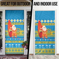 Tuvalu Christmas Door Cover Cute Santa Manuia te Kilisimasi - Polynesian Pride