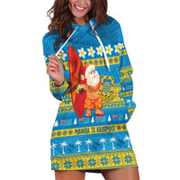 Tuvalu Christmas Hoodie Dress Cute Santa Manuia te Kilisimasi - Polynesian Pride