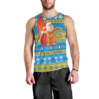 Tuvalu Christmas Men Tank Top Cute Santa Manuia te Kilisimasi - Polynesian Pride